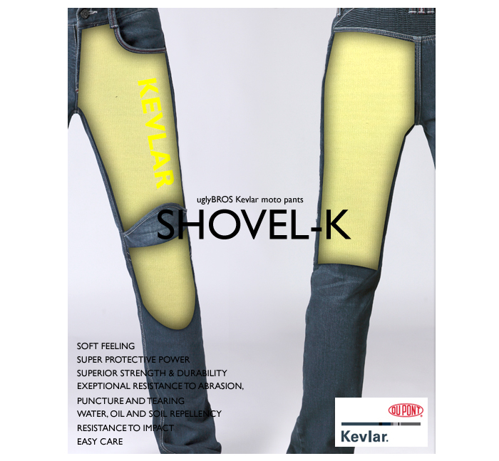 [uglyBROS] SHOVEL-K (kevlar-jeans) | 어글리브로스 셔블-케이 케블라 진 모토팬츠