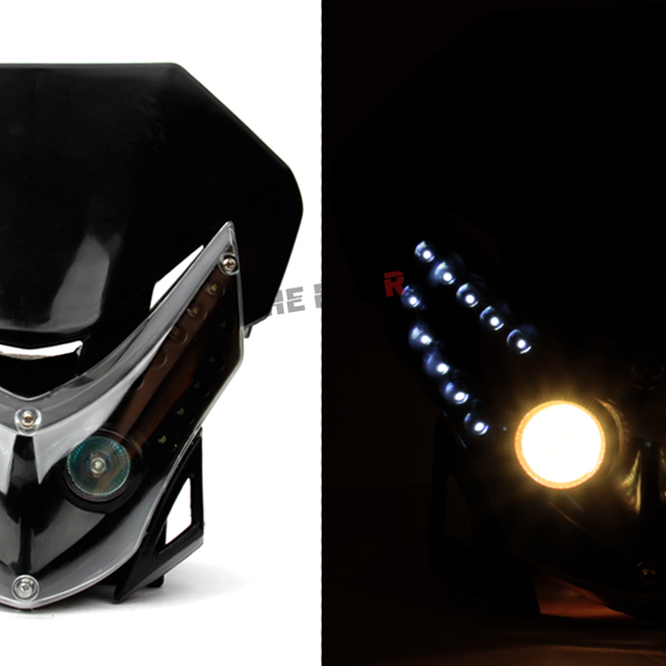 [프론트카울] 오토바이용 LED 헤드라이트 램프-LED 포지셔닝 램프 내장 (비키니 카울)